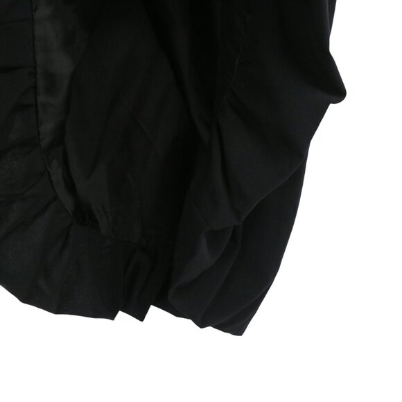 NWT Akris Punto Black Pleated Bubble Hem Wool Skirt 10 - Picture 3 of 6